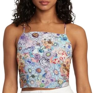 RVCA Sasha ANP Crop Tank Top Sage Vaughn Collection
